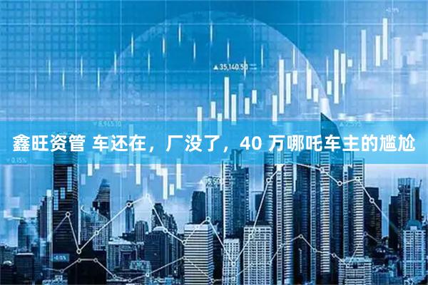 鑫旺资管 车还在，厂没了，40 万哪吒车主的尴尬